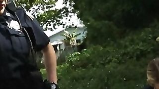 Sexy Dark-hued Thug Fucks Big-chested Cop Gonzo Cfnm
